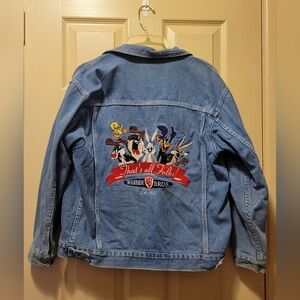 Warner Bros. Kids "That's All Folks!" Looney Toons Denim Jacket - Size XL